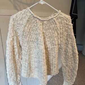Free People chunky cream sweater